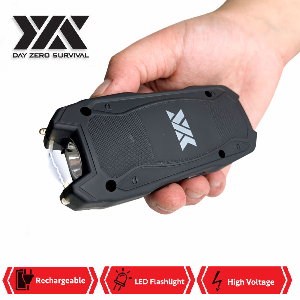 DZS Rechargeable Self Defense Mini Stun Gun With LED FlashLight - Tophatter's Guns'N'Weapons Store Collectible Weapons - Tophatter Daily Deals
