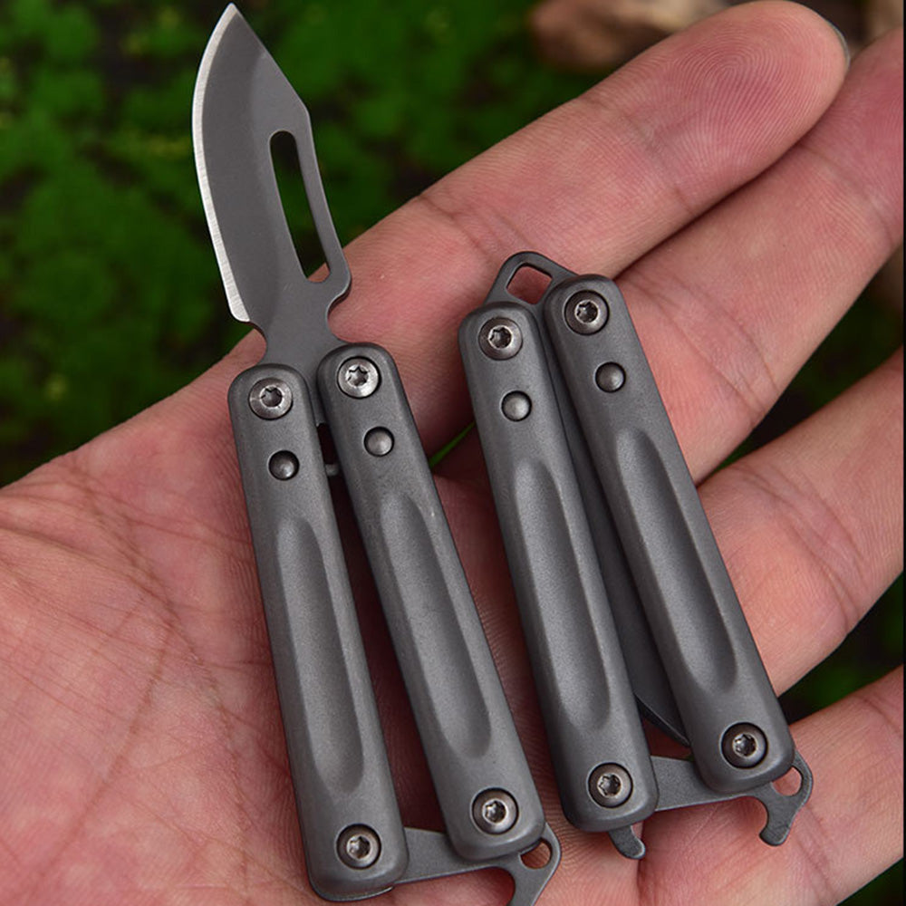 Mini Butterfly Knife Keychain - Tophatter Daily Deals