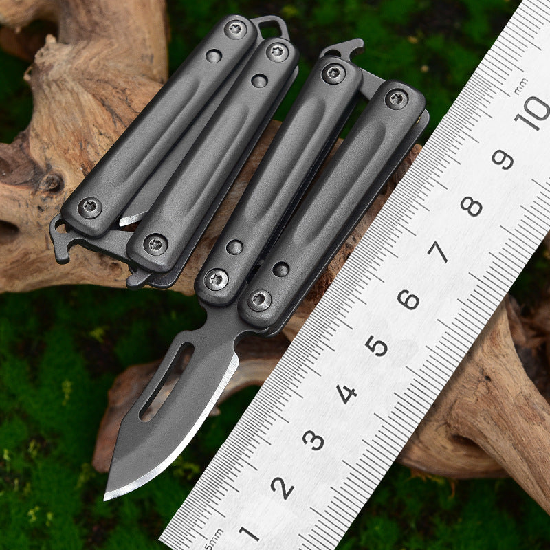 Mini Butterfly Knife Keychain - Tophatter Daily Deals