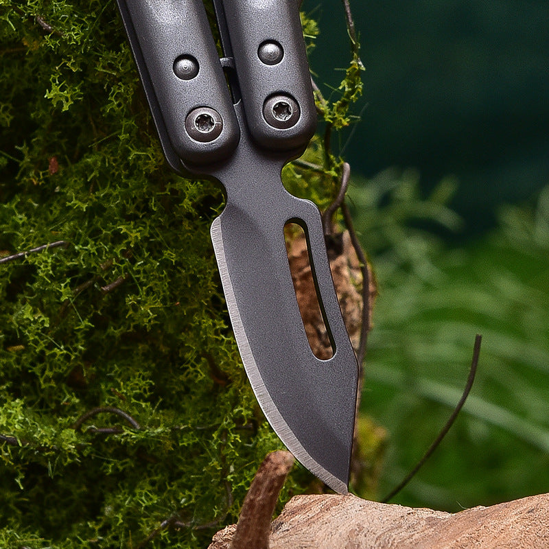 Mini Butterfly Knife Keychain - Tophatter Daily Deals