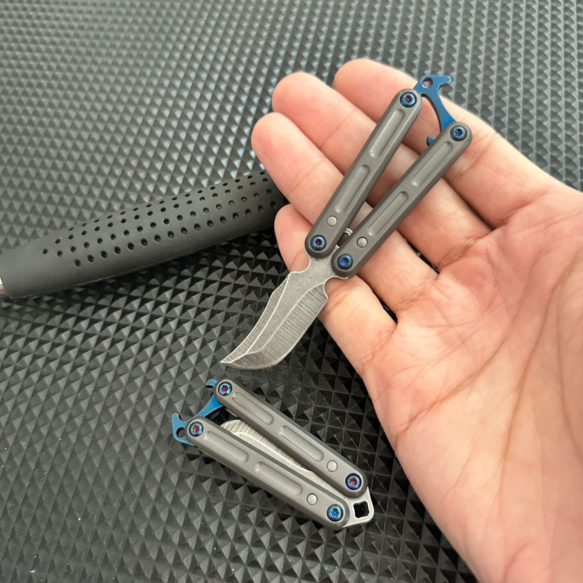 Mini Butterfly Knife Keychain - Tophatter Daily Deals