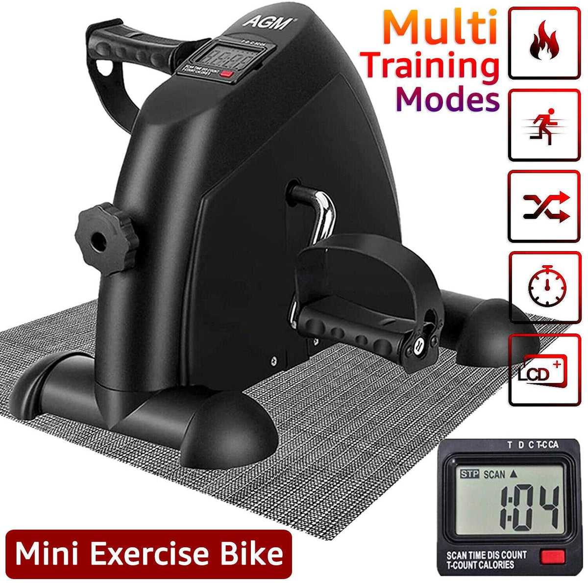 Mini Elliptical Bike Pedal Exerciser - Under Desk Mini Elliptical Bike Pedal Exerciser Exercise & Fitness - Tophatter Daily Deals
