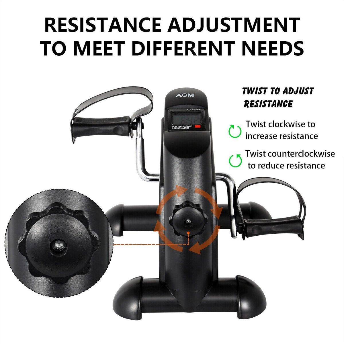 Mini Elliptical Bike Pedal Exerciser - Under Desk Mini Elliptical Bike Pedal Exerciser Exercise & Fitness - Tophatter Daily Deals