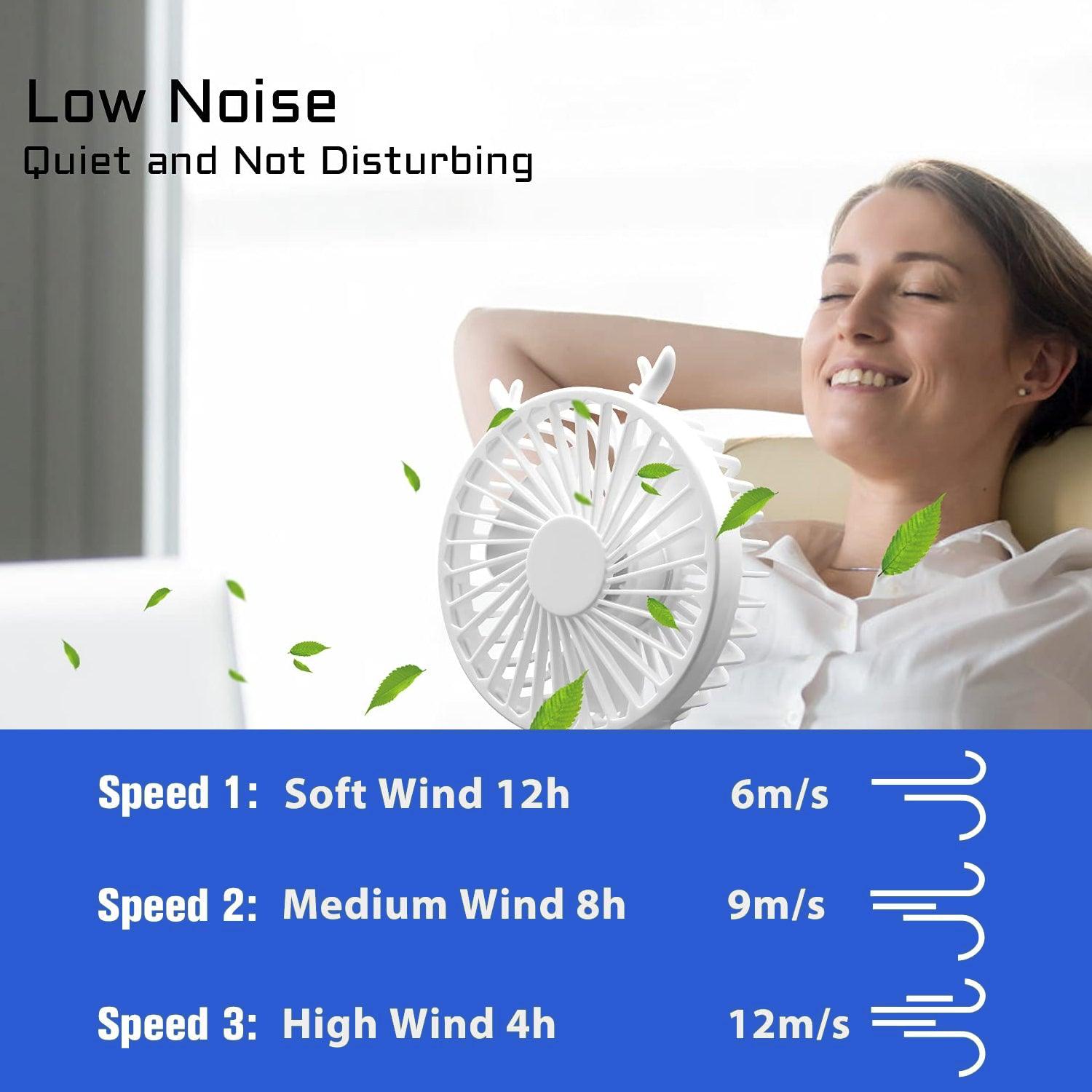 Portable Rechargeable Fan - Mini Hand-held Fan Folding Desk Fan Cooler Cooling USB Rechargeable Fan Apparel & Accessories - Tophatter Daily Deals