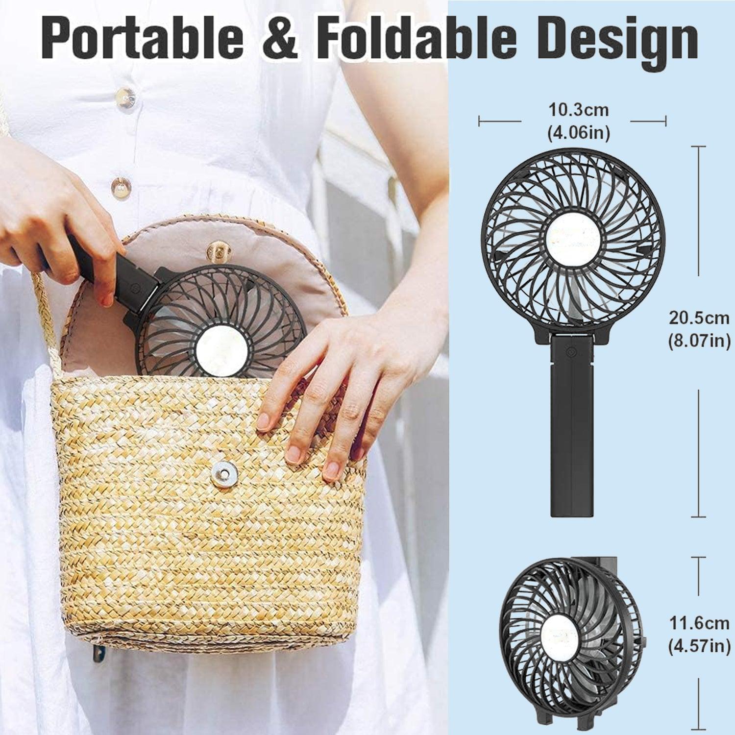 Portable Rechargeable Fan - Mini Hand-held Fan Folding Desk Fan Cooler Cooling USB Rechargeable Fan Apparel & Accessories - Tophatter Daily Deals
