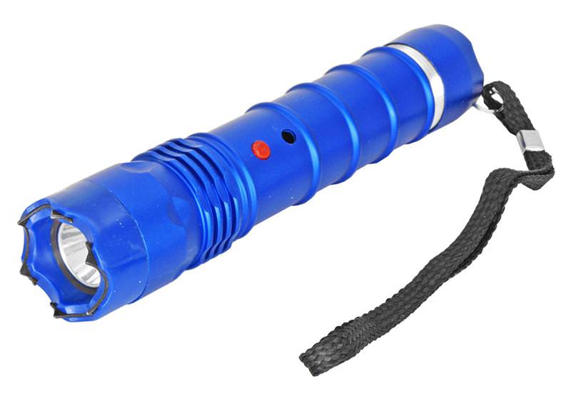 Mini Volta Tactical Stun Gun 3 Million Volts With 180 Lumens FlashLight Blue Collectible Weapons - Tophatter Daily Deals