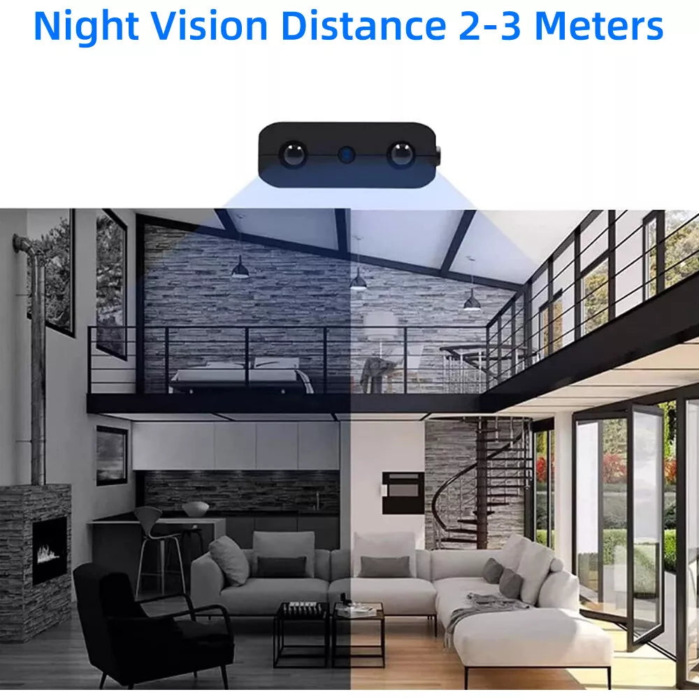 Micro HD WiFi Camera With Audio Night Vision Indoor 2025 - Tophatter Daily Deals