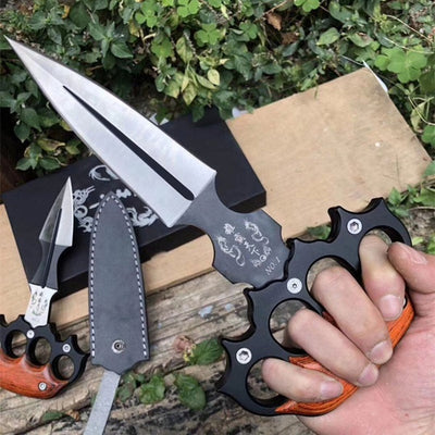 Tactical fixed dagger portable thrust knife - Tophatter Daily Deals