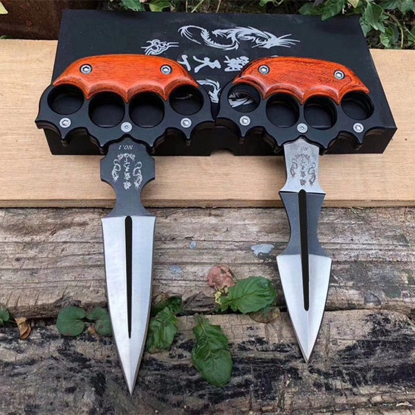 Tactical fixed dagger portable thrust knife - Tophatter Daily Deals