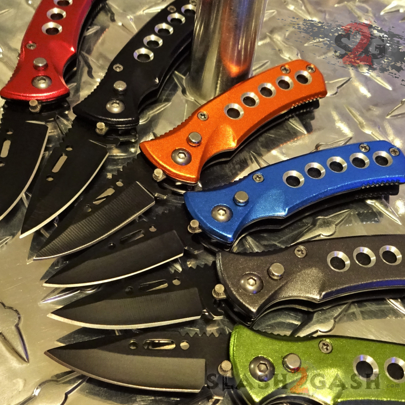 Mini Automatic Knife Cali Legal Switchblade w/ Safety - Asst. colors Knife-Auto - Tophatter Daily Deals