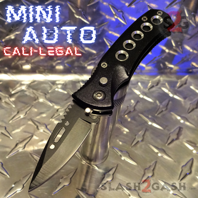 Mini Automatic Knife Cali Legal Switchblade w/ Safety - Asst. colors Knife-Auto - Tophatter Daily Deals