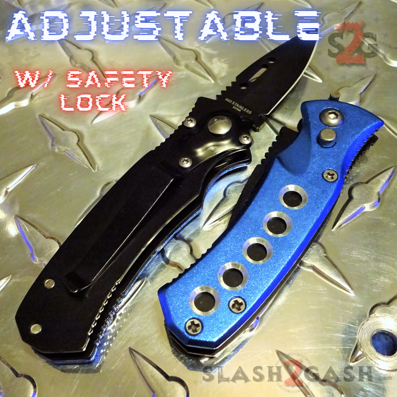 Mini Automatic Knife Cali Legal Switchblade w/ Safety - Asst. colors Knife-Auto - Tophatter Daily Deals