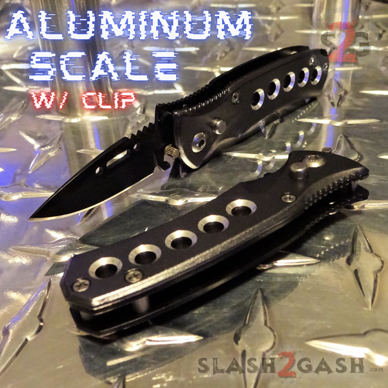 Mini Automatic Knife Cali Legal Switchblade w/ Safety - Asst. colors Grey Knife-Auto - Tophatter Daily Deals