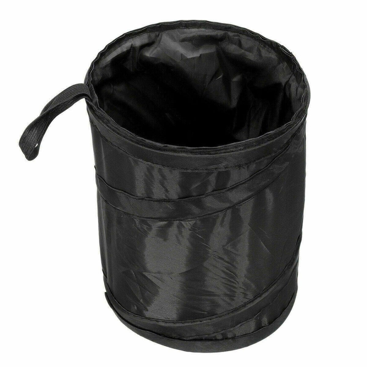 Mini Car Bin - Pop Up Black Storage Dustbin Foldable Travel Mini Rubbish Waste Basket Exercise & Fitness - Tophatter Daily Deals