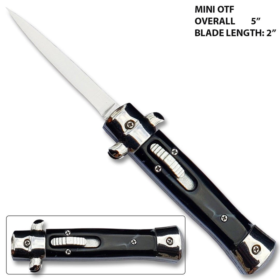 Mini Stiletto OTF Knife Small Cali Legal Switchblade - Asst. colors Knife-OTF - Tophatter Daily Deals