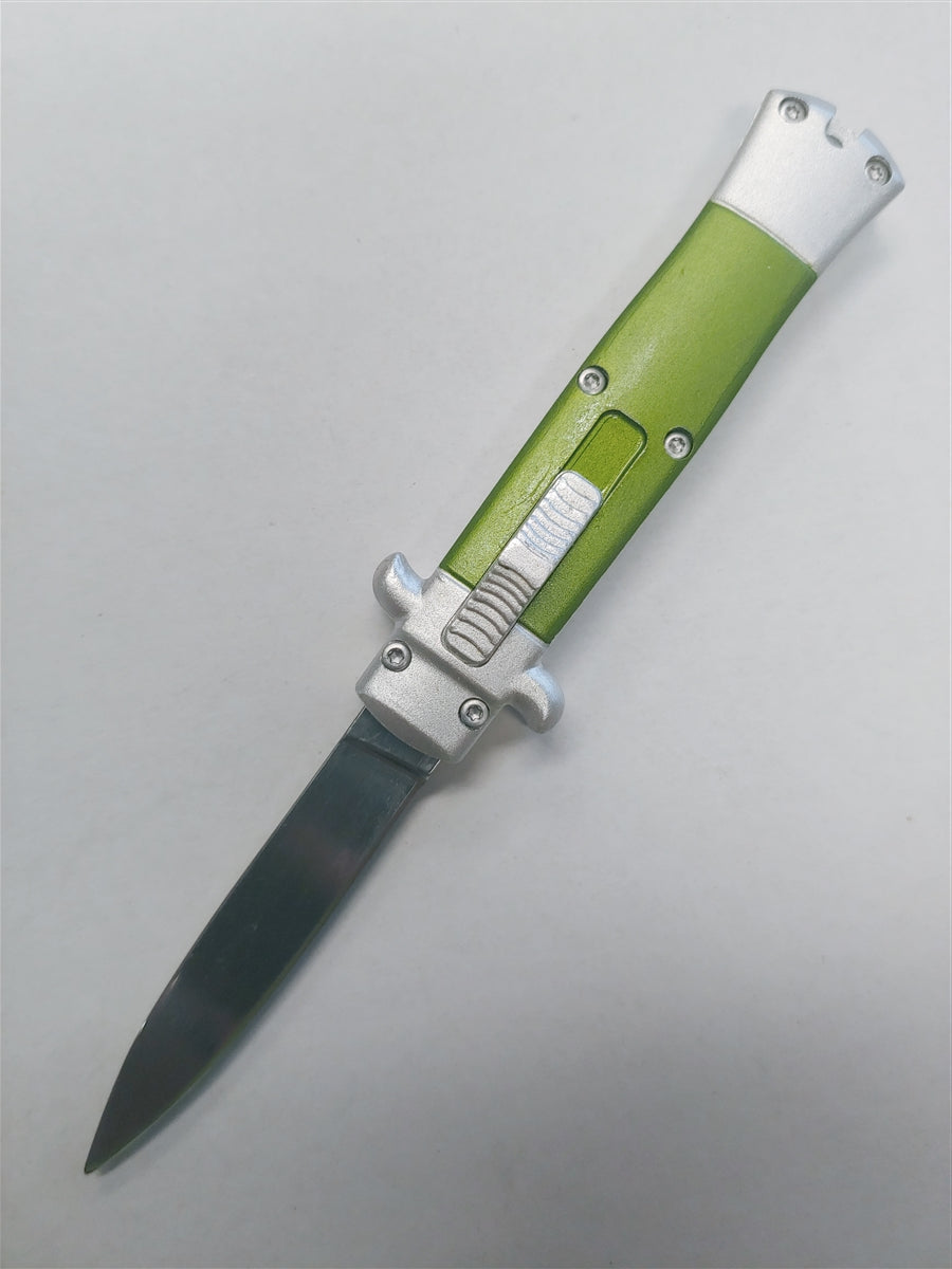 Stiletto Mini OTF Knife Small Automatic Switchblade - Asst. colors Green Knife-OTF - Tophatter Daily Deals