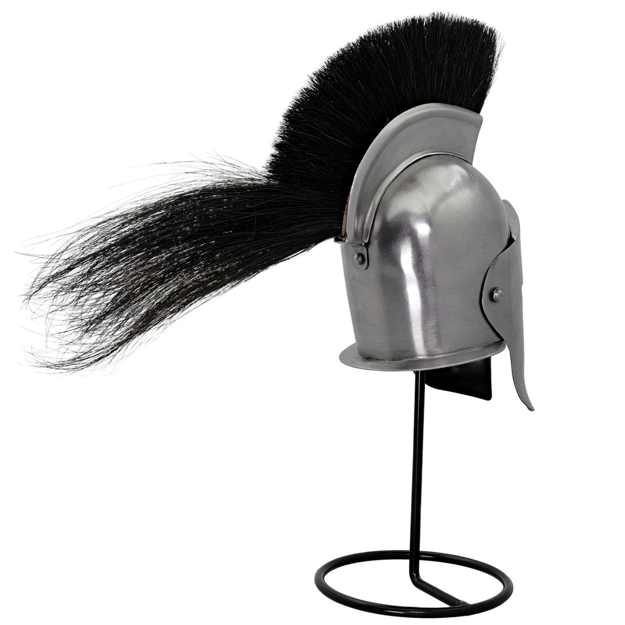 Miniature Greek Trojan War Helmet Display With Stand Helmet - Tophatter Daily Deals