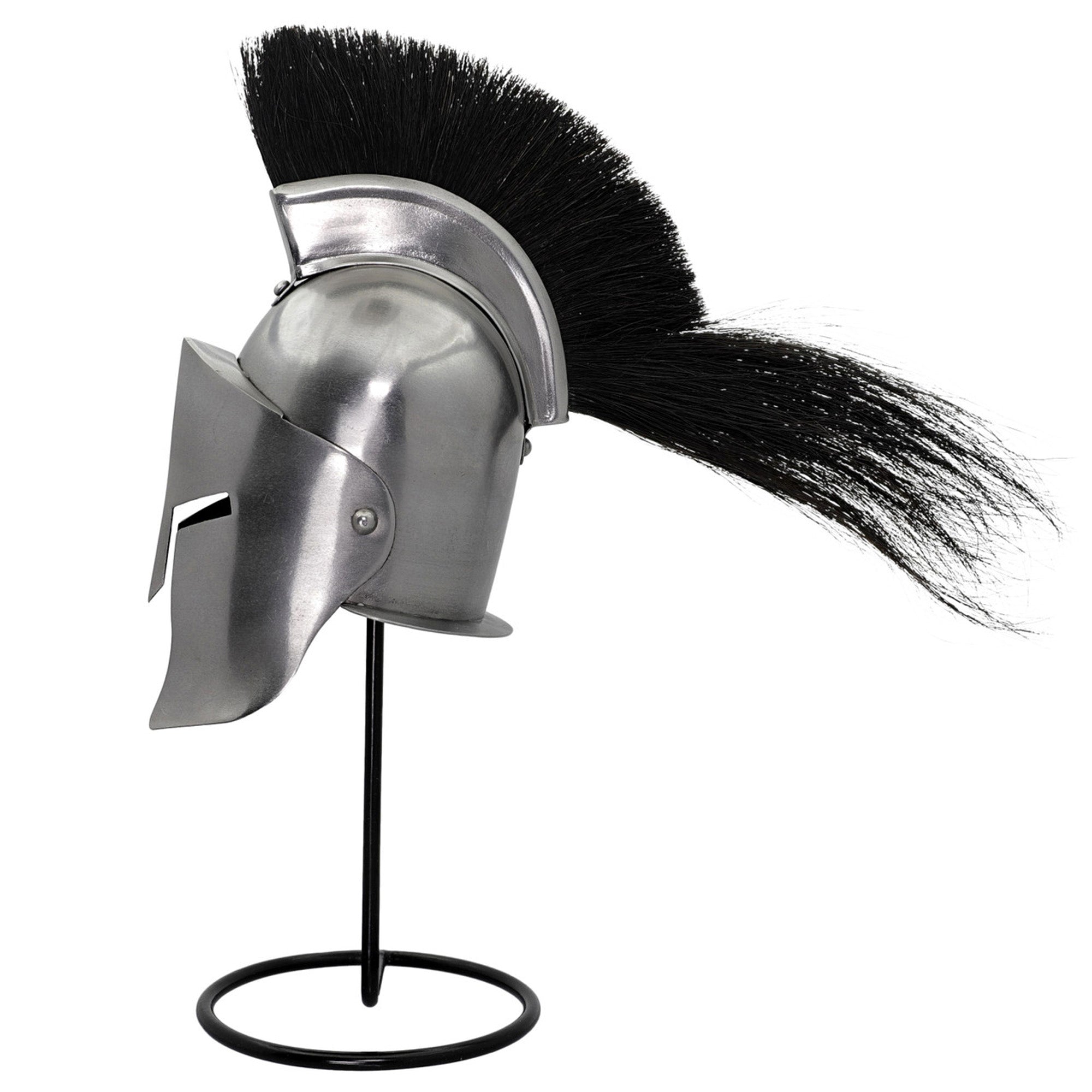 Miniature Greek Trojan War Helmet Display With Stand Helmet - Tophatter Daily Deals