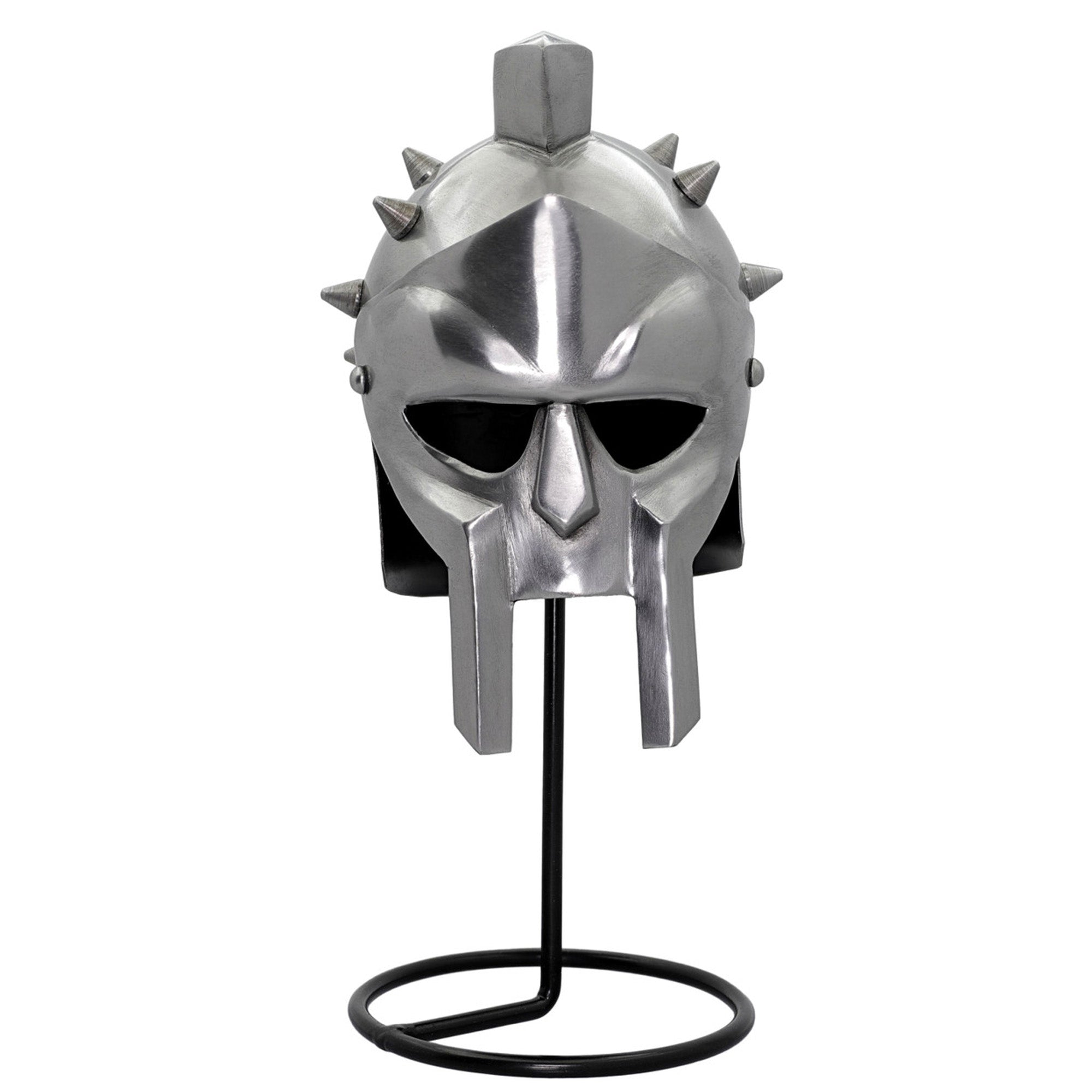 Miniature Roman Gladiator Maximus Helmet Display With Stand Helmet - Tophatter Daily Deals