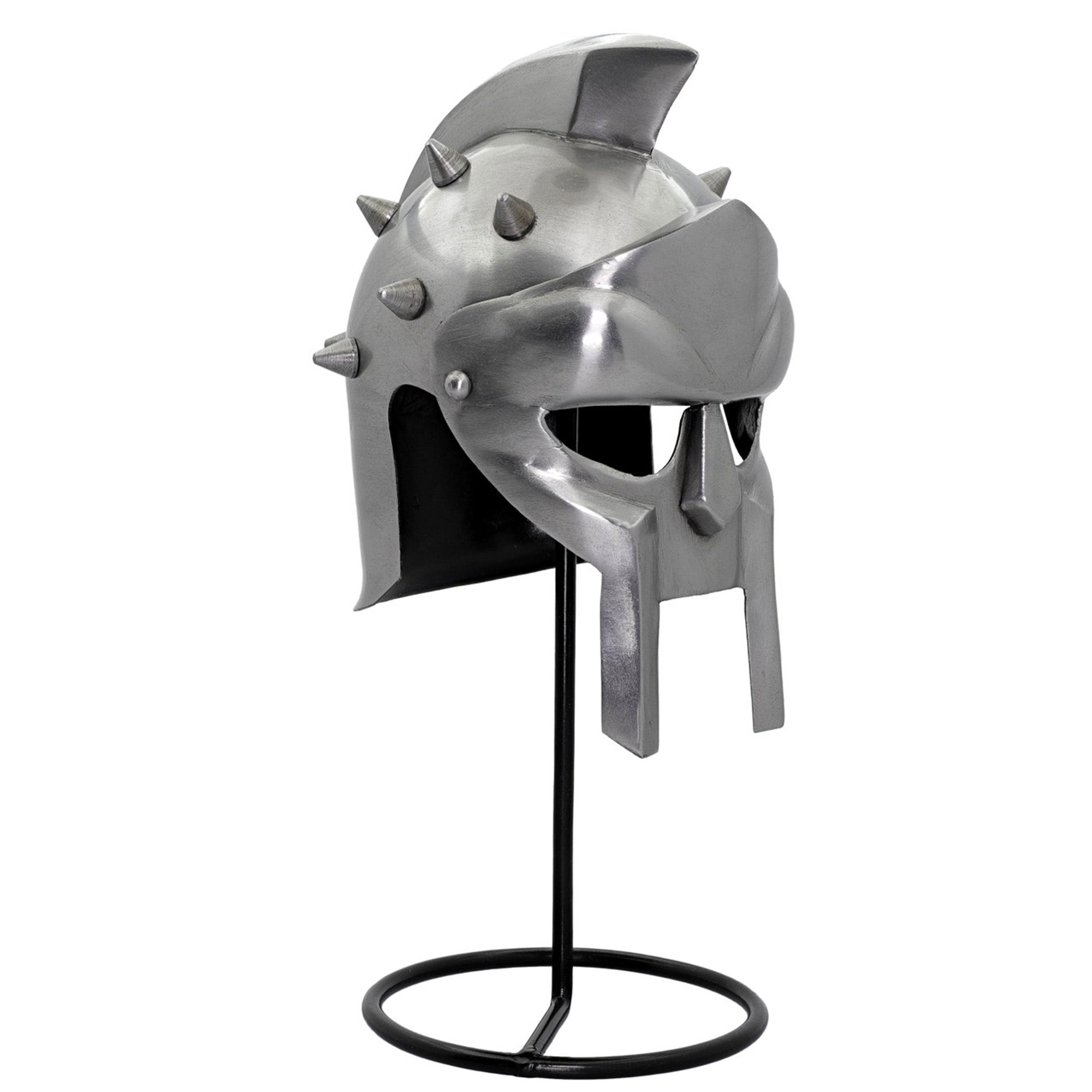 Miniature Roman Gladiator Maximus Helmet Display With Stand Helmet - Tophatter Daily Deals