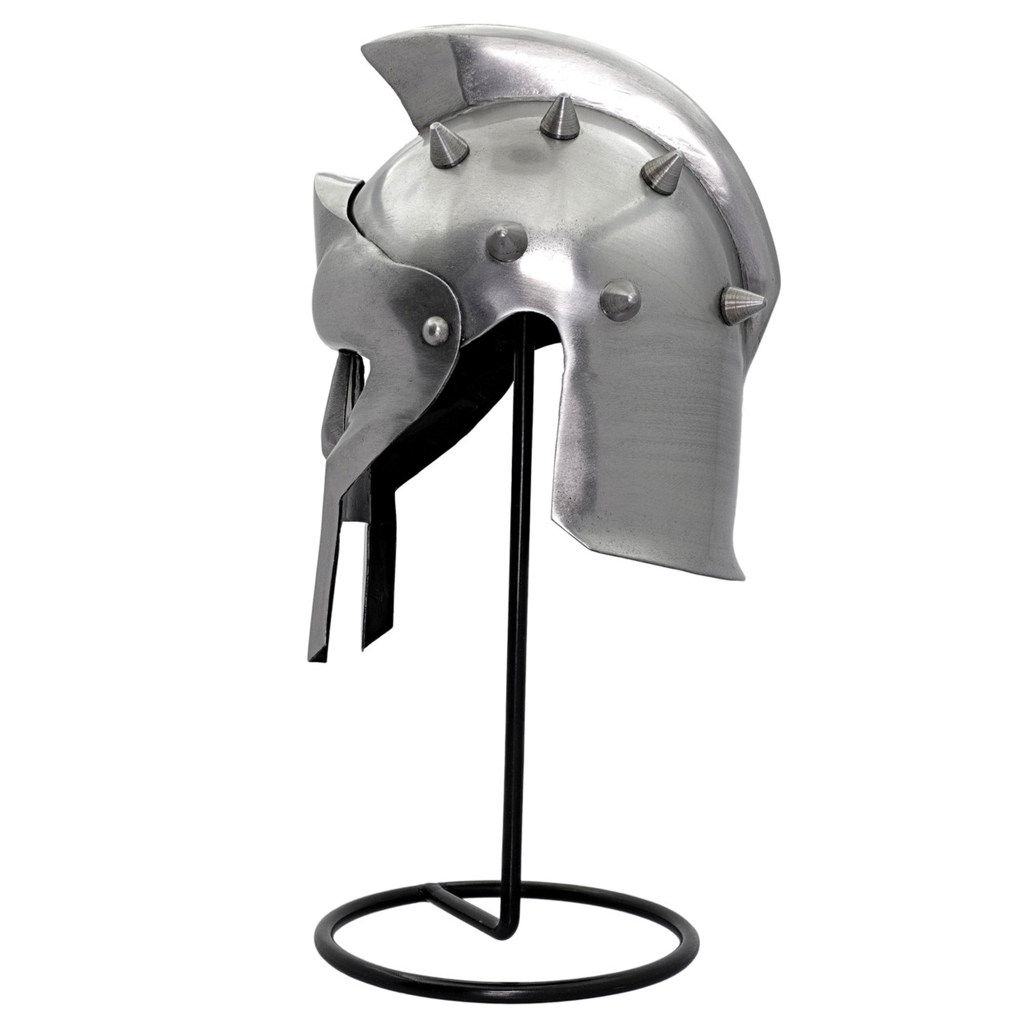 Miniature Roman Gladiator Maximus Helmet Display With Stand Helmet - Tophatter Daily Deals