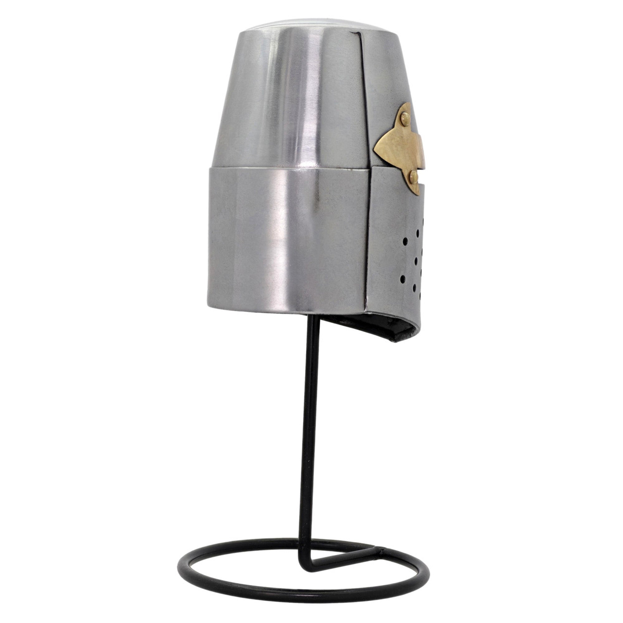 Miniature Templar Crusader Great Helmet Display With Stand Helmet - Tophatter Daily Deals
