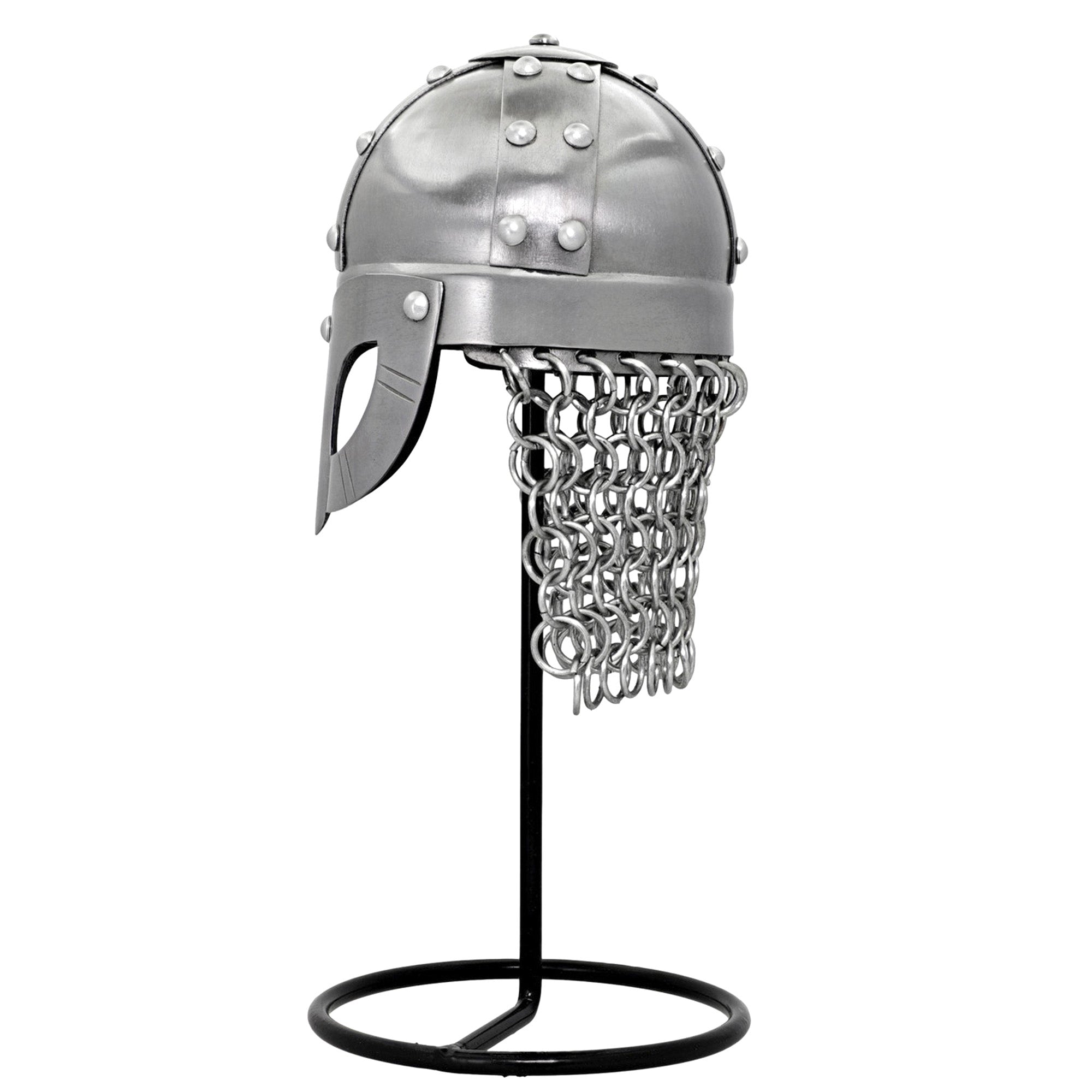 Miniature Viking Combat Helmet Display With Stand Helmet - Tophatter Daily Deals