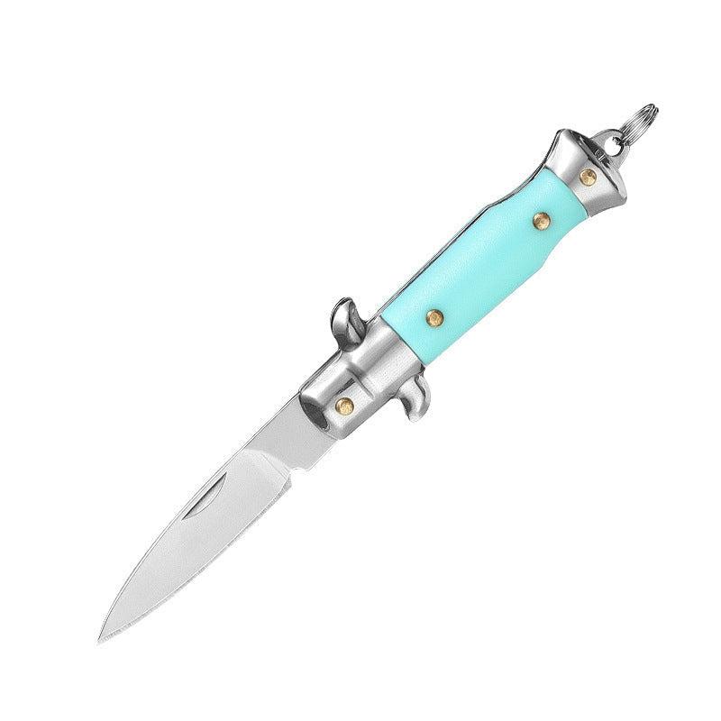Mini ltalian Stiletto AKC Switch Blade Express Keychain Teal - Tophatter Daily Deals