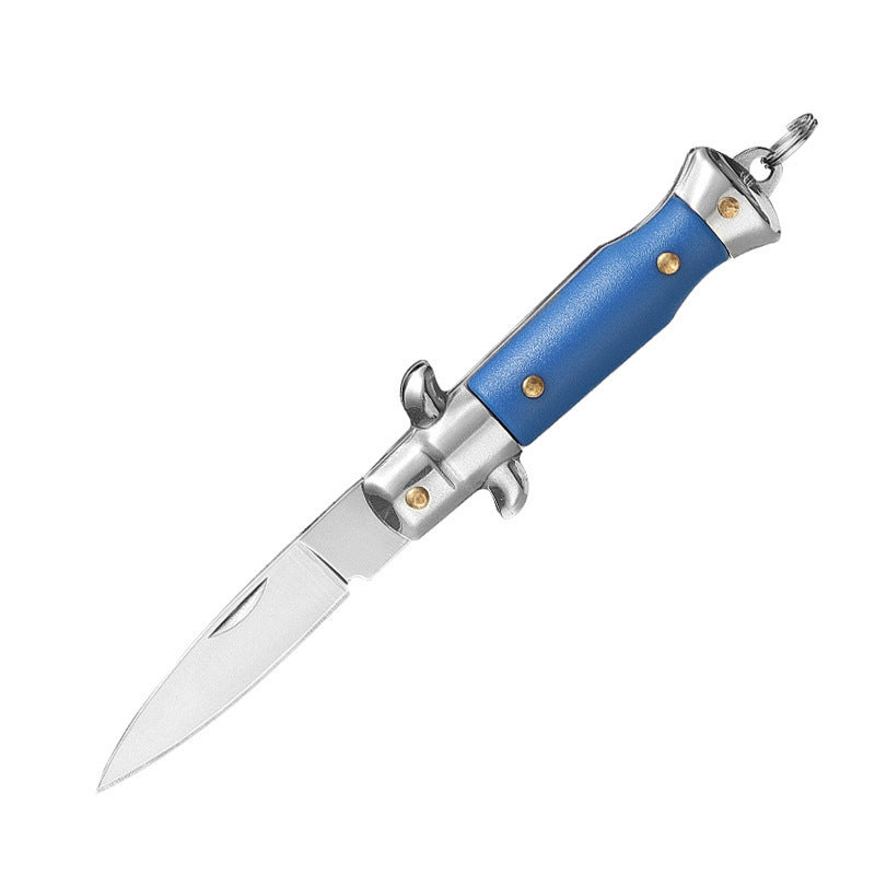 Mini ltalian Stiletto AKC Switch Blade Express Keychain Blue - Tophatter Daily Deals