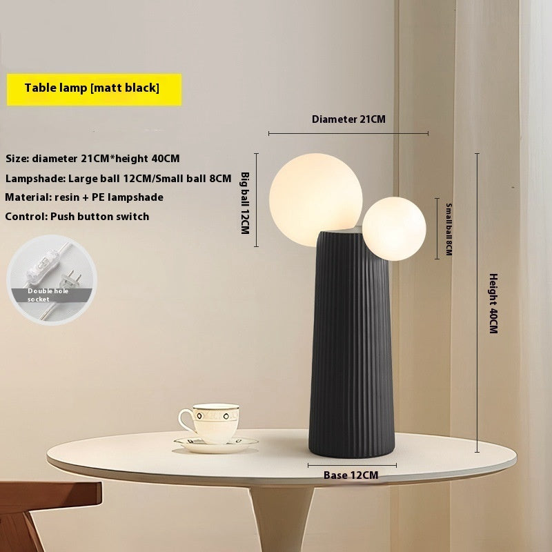 Minimalist Cactus Table Lamp Matte Black Table Lamp - Tophatter Daily Deals