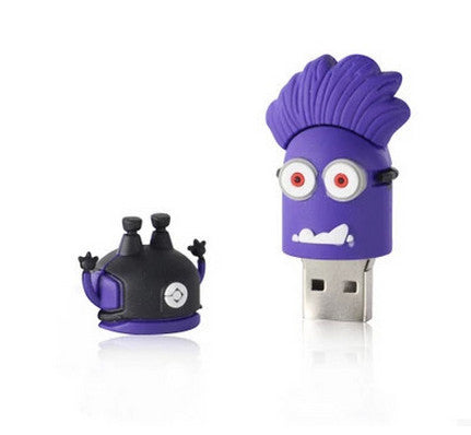 Evil Purple MINIONS Despicable Me USB Flash Drive 2.0 Rubber - 16gb 16GB 2.0 - Evil w Two Eyes USB Flash Drive - Tophatter Daily Deals