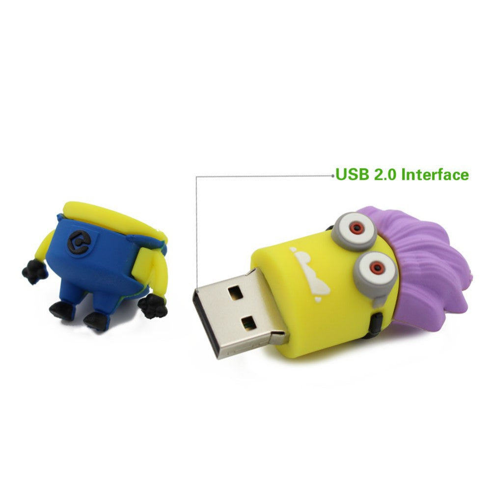 Evil Purple MINIONS Despicable Me USB Flash Drive 2.0 Rubber - 16gb 16GB 2.0 - Undercover w Two Eyes USB Flash Drive - Tophatter Daily Deals