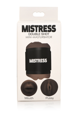 Mistress Double Shot Mini Masturbators Mouth and Pussy Dark Tone > Sex Toys For Men > Masturbators > Manual - Tophatter Daily Deals