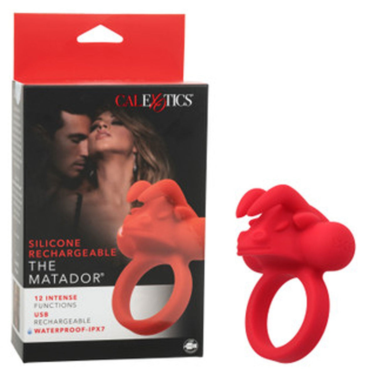 Silicone The Matador Red Waterproof Couples Enhancer Ring with 12 Intense Functions and Charging > Cock Ring > Vibrating - Tophatter Daily Deals