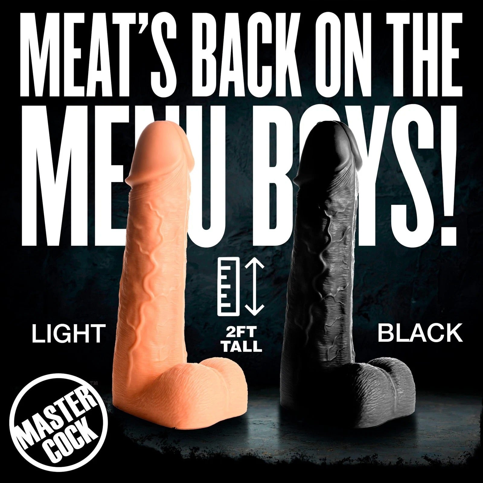Moby Huge 2 Foot Tall Super Dildo - Black - Tophatter Daily Deals