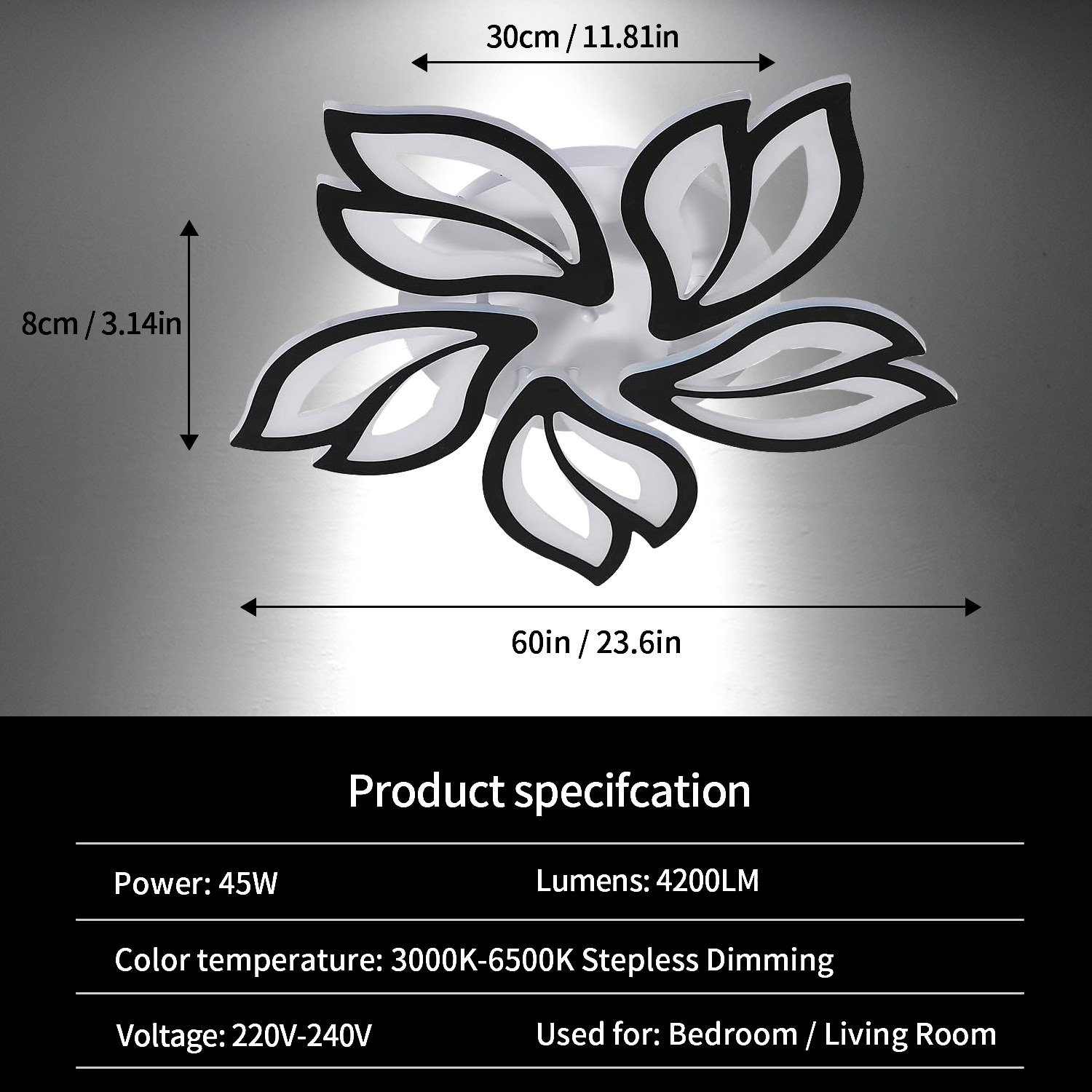 Chandelier Ceiling Light – Modern Crystal Hanging Pendant Lamp for Living Room or Bedroom Electronic - Tophatter Daily Deals