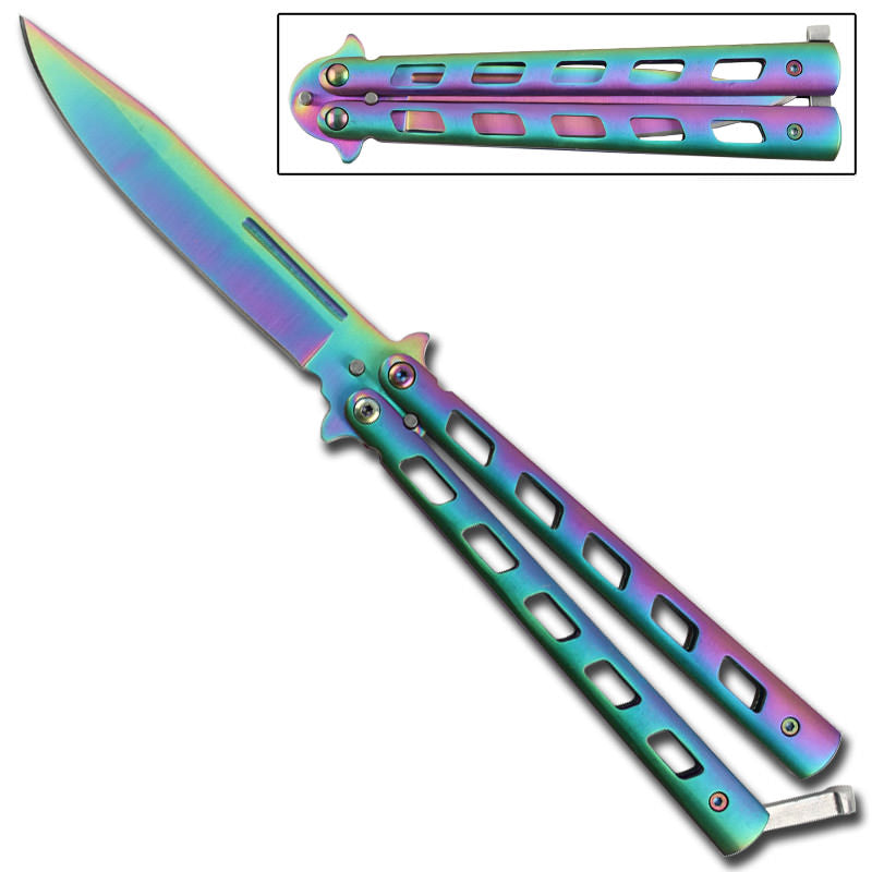 Monarch Butterfly Knife - Titanium - Tophatter's Guns'N'Weapons Store Collectible Weapons - Tophatter Daily Deals