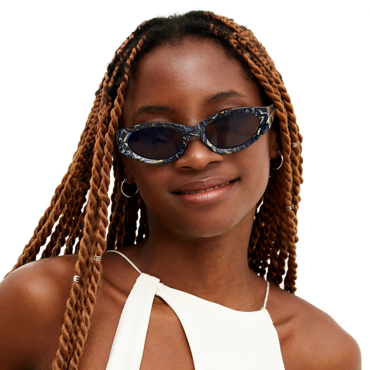 TopFoxx Kat x Money Moves - Dark Blue Women's Sunglasses Sunglasses - Tophatter Daily Deals