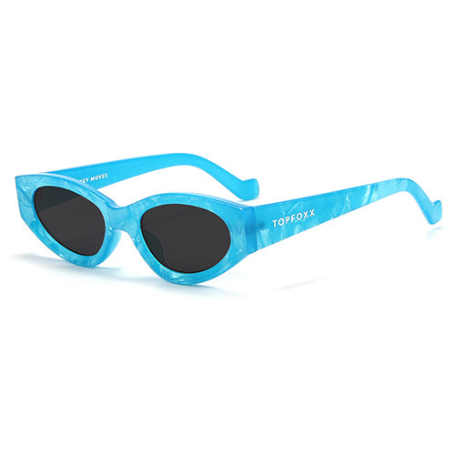 TopFoxx Kat x Money Moves - Blue Women's Cateye Sunglasses Turquoise - Black OS Sunglasses - Tophatter Daily Deals
