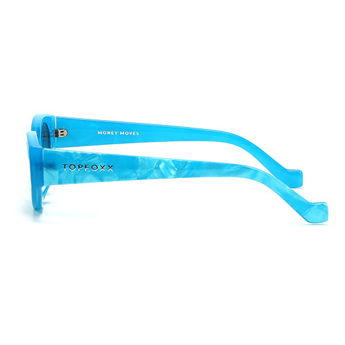 TopFoxx Kat x Money Moves - Blue Women's Cateye Sunglasses Sunglasses - Tophatter Daily Deals