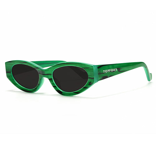 TopFoxx Kat x Money Moves - Green Women's Cateye Sunglasses Green - Black OS Sunglasses - Tophatter Daily Deals