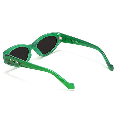 TopFoxx Kat x Money Moves - Green Women's Cateye Sunglasses Sunglasses - Tophatter Daily Deals