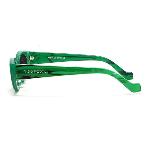 TopFoxx Kat x Money Moves - Green Women's Cateye Sunglasses Sunglasses - Tophatter Daily Deals