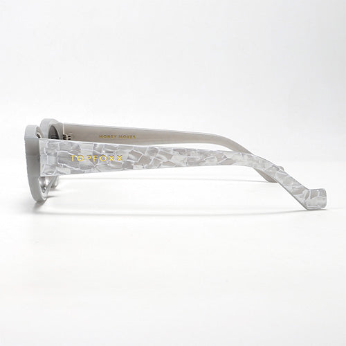 TopFoxx Kat x Money Moves - Silver Women's Cateye Sunglasses Sunglasses - Tophatter Daily Deals