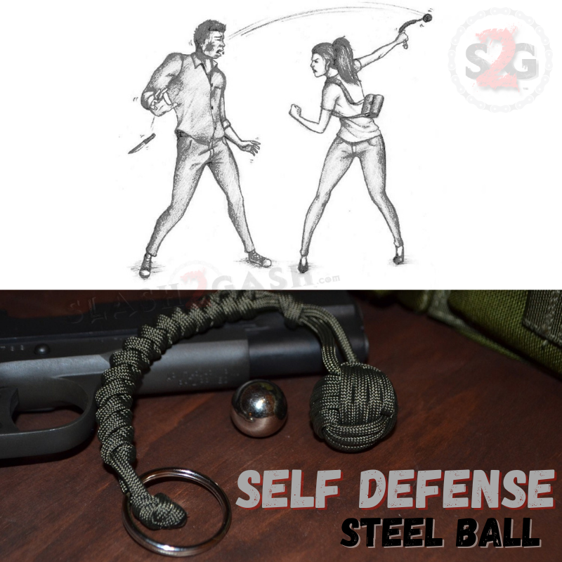 Monkey Fist Self Defense Survival Keychain Paracord - Assorted Colors SD-KeyChain - Tophatter Daily Deals