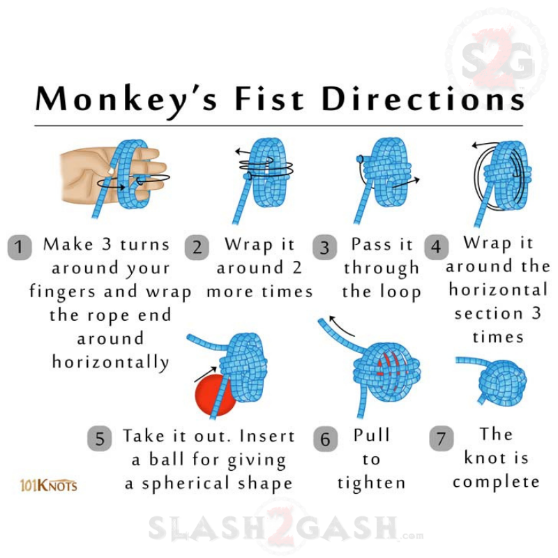 Monkey Fist Self Defense Survival Keychain Paracord - Assorted Colors SD-KeyChain - Tophatter Daily Deals