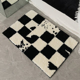 Monochrome Splatter Prints Checkered Mat Rugs - Tophatter Daily Deals