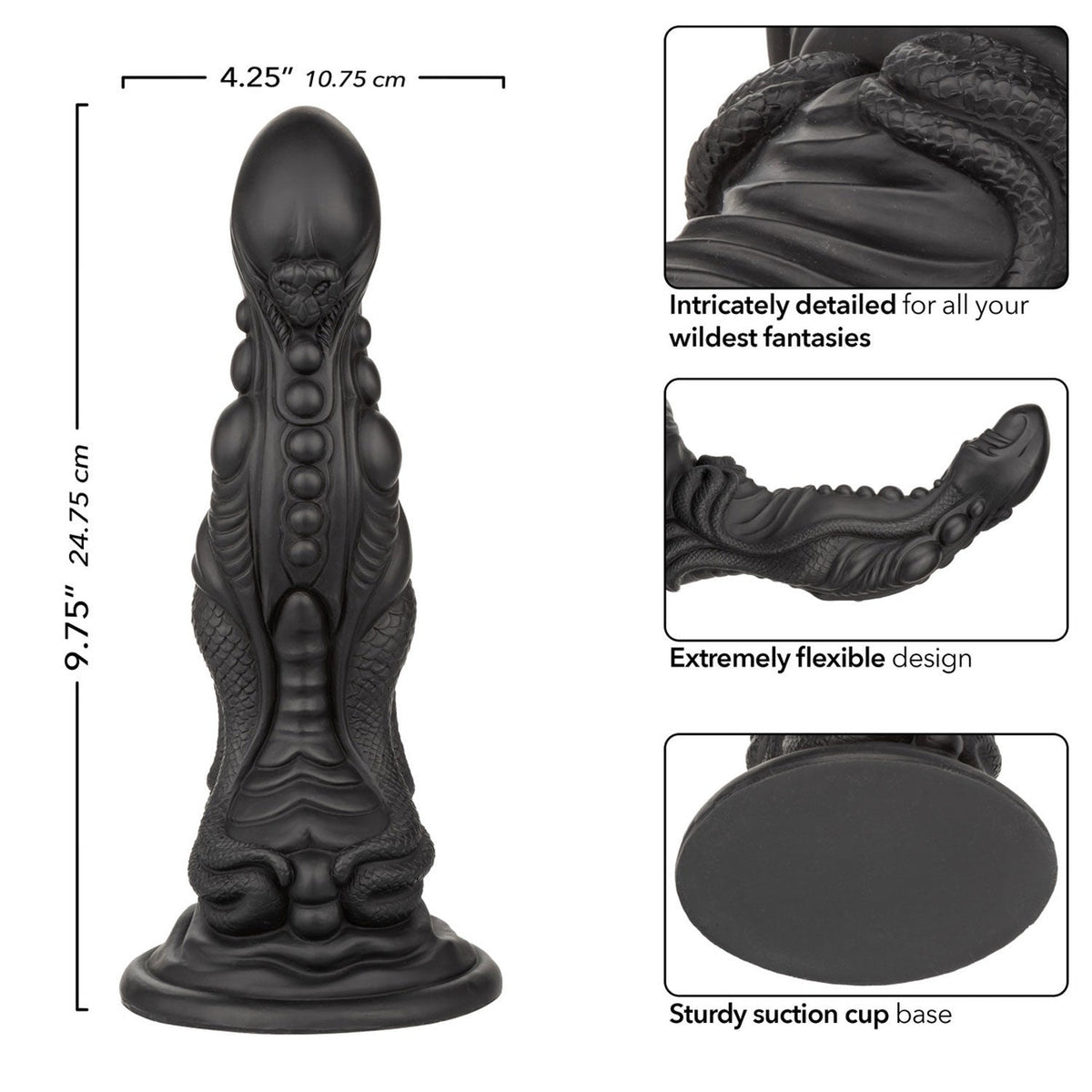 Monster Dong The Colossus 9.75 Inch Black Large Dildo Toy > Dildos > Fantasy - Tophatter Daily Deals