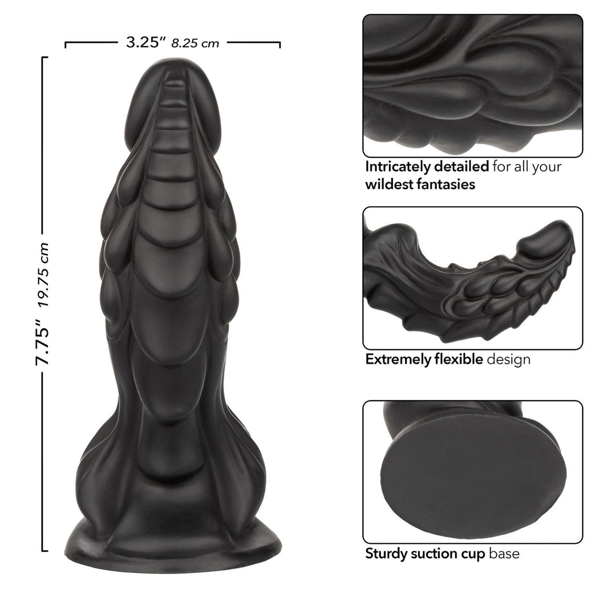 Monster Dong The Martian (Black) 7.75 Inch Bendable Dildo – Firm Textured Dildo > Dildos > Fantasy - Tophatter Daily Deals