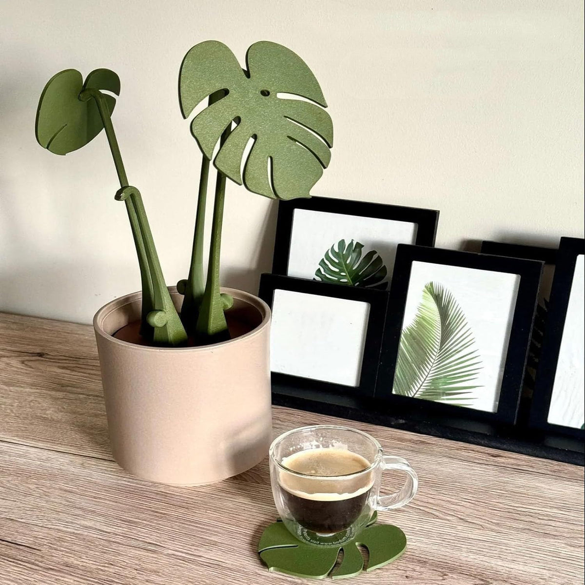 Monstera Deliciosa Coaster Set Decor - Tophatter Daily Deals